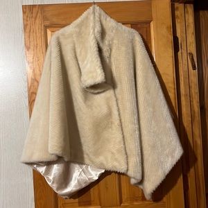 Faux fur shawl